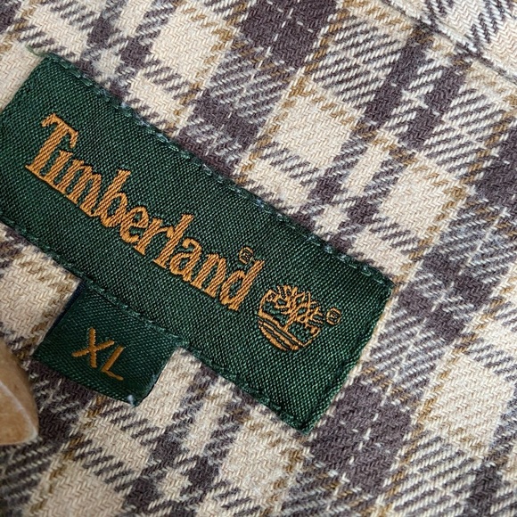 Timberland Men's Olive Shirt Jacket Shacket Overshirt Plaid Workwear Western XL - Picture 7 of 10